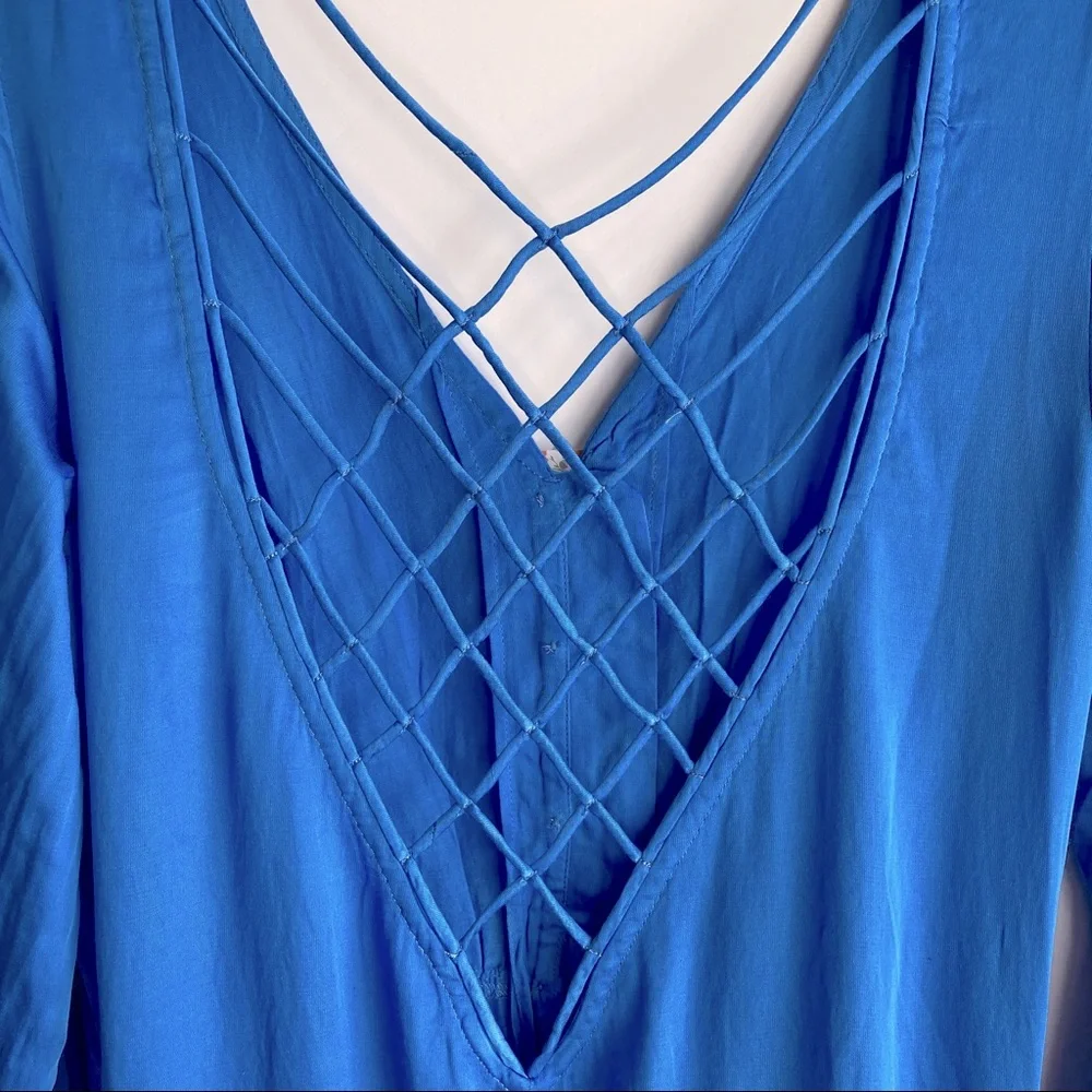 Free People Later Days Dress, sz 4, Blue
